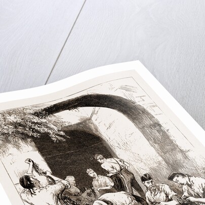 The Prince Of Wales At Gibraltar, 1876: Soldiers Vaking Decorations In The Old Sally-port Of The Fortress by Anonymous