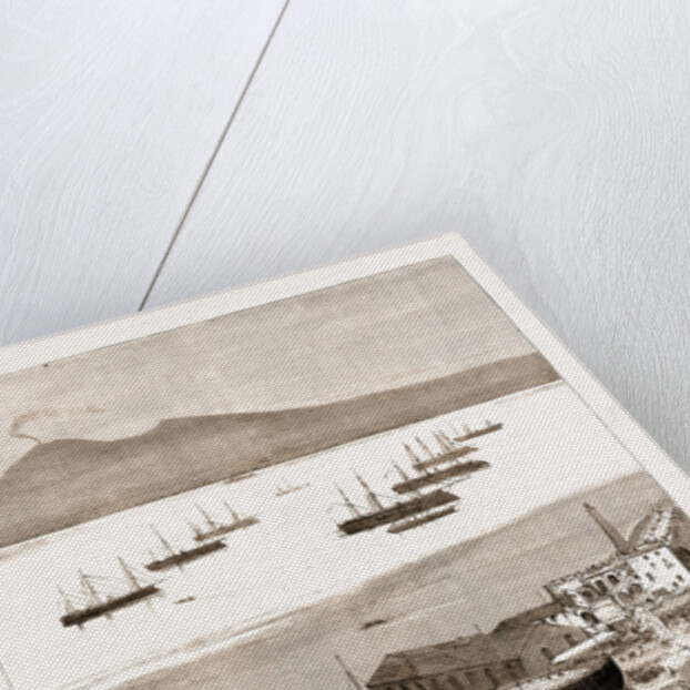 The Italian Navy: The New Ironclad duilio On The Stocks In The Harbour Of Castellamare, Italy by Anonymous