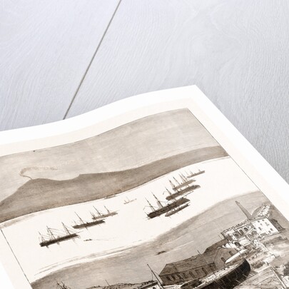 The Italian Navy: The New Ironclad duilio On The Stocks In The Harbour Of Castellamare, Italy by Anonymous