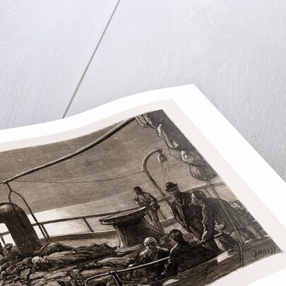 Deck Passengers: A Moonlight Sketch On The Forecastle, 1876 by Anonymous