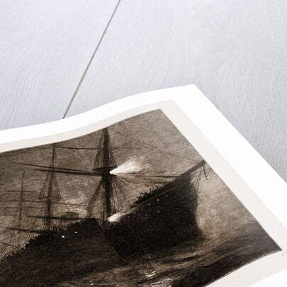 The Fatal Collision At The Mouth Of The Mersey Between The Inman Mail Steamer city Of Brussels And The Hall Line Steamer kirby Hall, 1883 by Anonymous