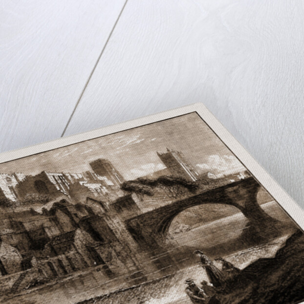 The Castle And Cathedral, And Framwellgate Bridge Over The Wear by Anonymous