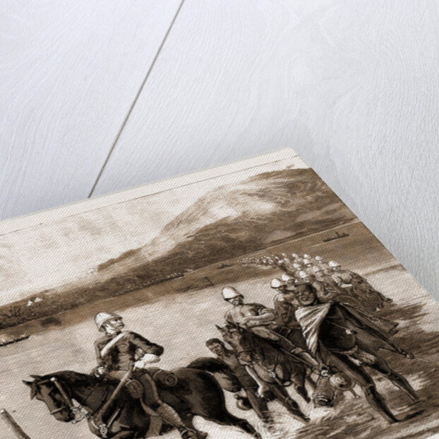 The Restoration Of Cetewayo: The Military Escort Crossing The Tugela On Their Way To Meet The King, 1883 by Anonymous