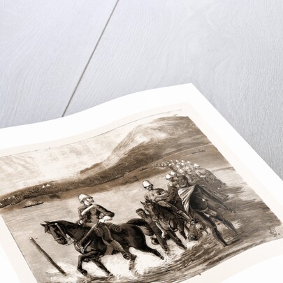 The Restoration Of Cetewayo: The Military Escort Crossing The Tugela On Their Way To Meet The King, 1883 by Anonymous