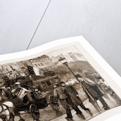 The Military Conscription In Paris, France: Conscripts Returning From The Drawing By Lot At The Palais De L'industrie by Anonymous