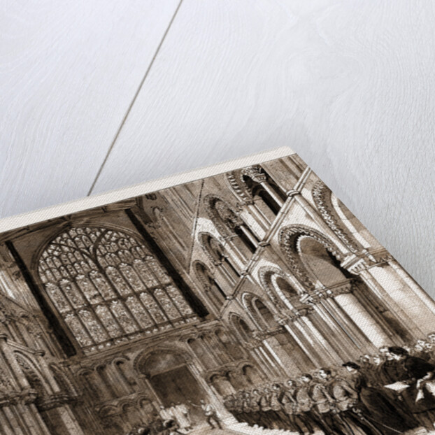 Lord Napier Of Magdala Unveiling In Rochester Cathedral A Memorial Window To The Officers And Men Of The Royal Engineers Who Fell In The South African And Afghan Campaigns, UK, 1883 by Anonymous