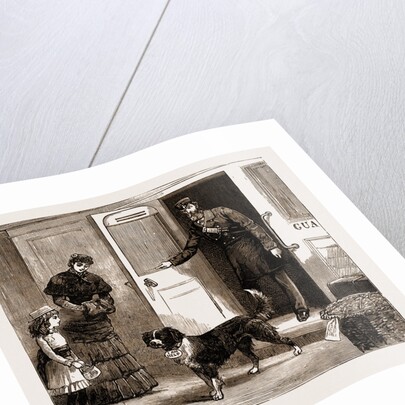 The Railway Dog Help, And His Master, UK, 1883 by Anonymous