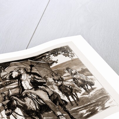 Thirlby Hall, Drawn By William Small, 1883; Three More Figures Came Into View, One By One. by Anonymous