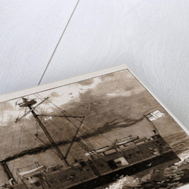 The New Steel Armour-plated Turret-ship, H.M.S. Conqueror, 1883 by Anonymous