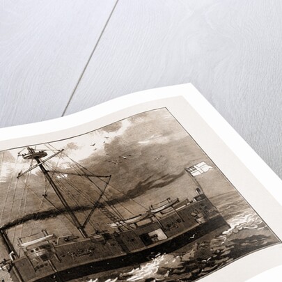 The New Steel Armour-plated Turret-ship, H.M.S. Conqueror, 1883 by Anonymous