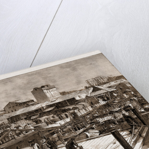 Wharf At Canton, Where The Rioting Began, And From Which A Chinese Porter Fell Into The Water And Was Drowned, China, 1883 by Anonymous