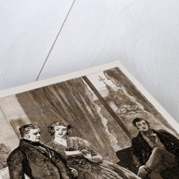Thrilby Hall; She Laid Her Hand Upon Her Brother's Shoulder by William Small