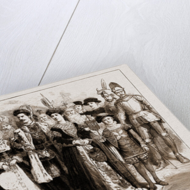 A Chess Tournament With Living Pieces At Brighton, UK, 1883 by Anonymous