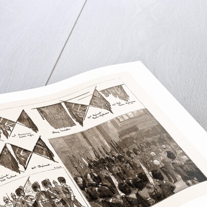 The Duke Of Cambridge Depositing The Colours Of Seventeen Scottish Regiments In St. Giles's High Church, Edinburgh, Scotland, UK, 1883 by Anonymous