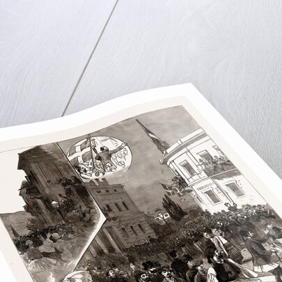 Reinforcing The Frontier: The Pet Regiment Mavrumichaell Or Black Michaels Leaving Athens, Greece, 1886 by Anonymous