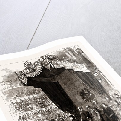 The Opening Of The Colonial And Indian Exhibition By The Queen: Her Majesty Reading The Reply To The Prince Of Wales's Address In The Albert Hall, UK, 1886 by Anonymous