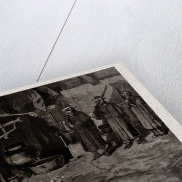 Moonlighters On A Raid For Arms, Drilling In Mr. Walsh's House, 1886 by Anonymous