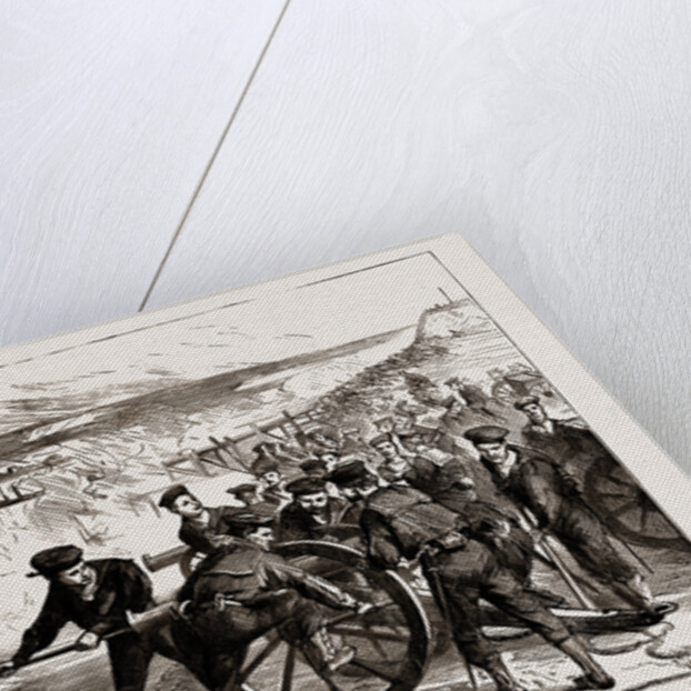 Naval Sham Fight At Whale Island, Portsmouth, UK, 1886 by Anonymous