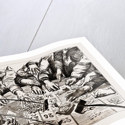 A Mass Of Gold And A Crowd Of Hands At A Casino, 1886 by Anonymous