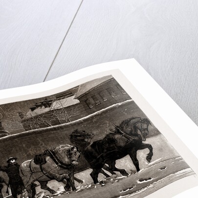 The Recent Frost And Snow Storm In London: A Snow-plough At Work At Earl's Court, London, UK, 1886 by Anonymous