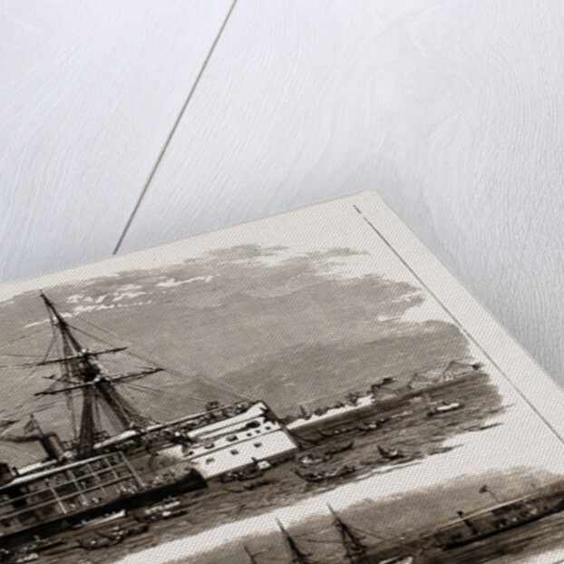 The Expedition To Upper Burma: Transfer Of The Captive King Theebaw From The Steamer Thooreah To The Troopship Clive At Rangoon, Dec. 6, 1886 by Anonymous