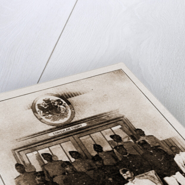 Vice-consul Major Crawford, The Medical Officer, Customs And Officials. The Consular Court At Brenin, 1897 by Anonymous