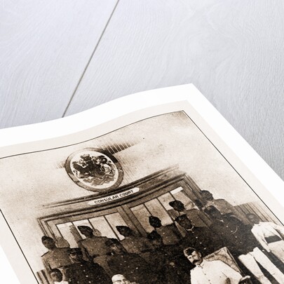 Vice-consul Major Crawford, The Medical Officer, Customs And Officials. The Consular Court At Brenin, 1897 by Anonymous