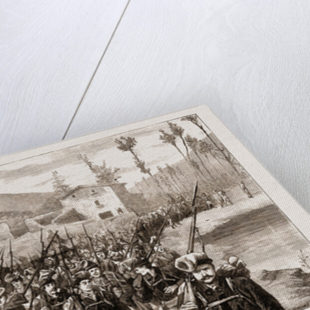 Republican Volunteers In Pursuit Of Carlists In The Catalonian Mountain, Spain 1873 by Anonymous