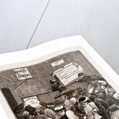 Posting A Revolutionarz Bill, Street Scene In Madrid Spain 1873 by Anonymous