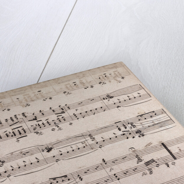 handwritten sheet music by Anonymous