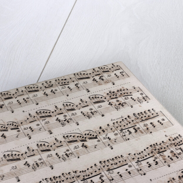 Handwritten sheet music, brillante, tre corde by Anonymous