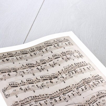 Handwritten sheet music, brillante, tre corde by Anonymous