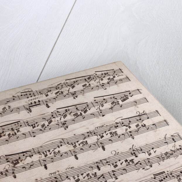 Handwritten sheet music, crecendo, grazioso by Anonymous