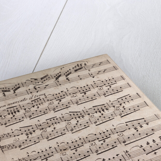 Handwritten sheet music, ben marcato il tema by Anonymous