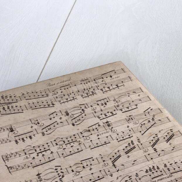Handwritten sheet music, plus anime, ben marcato by Anonymous