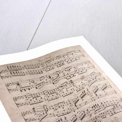Handwritten sheet music, plus anime, ben marcato by Anonymous