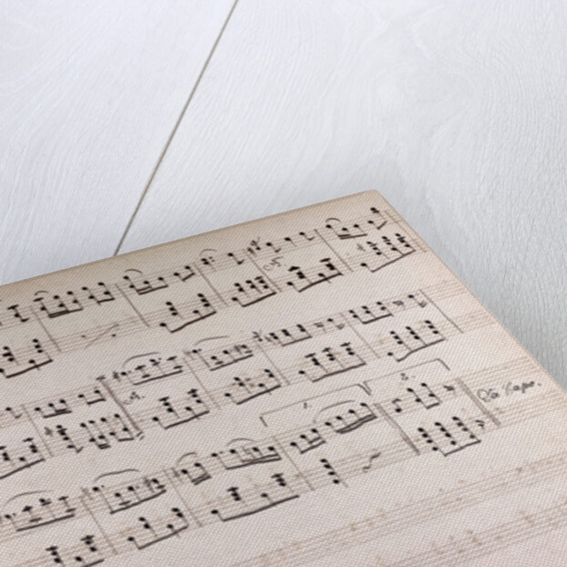 Handwritten sheet music by Anonymous