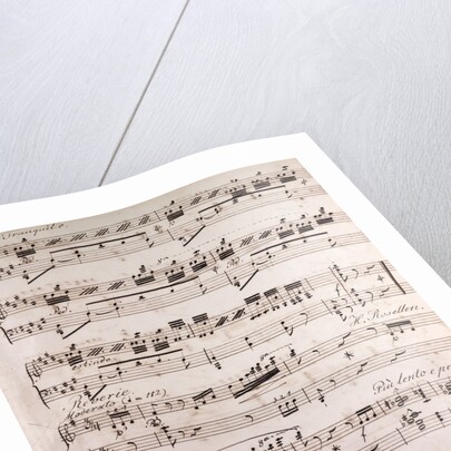 Henri Rosellen, handwritten sheet music by Anonymous