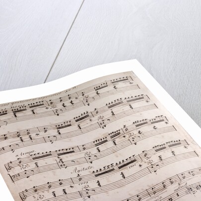 Handwritten sheet music, andantino grazioso ed espressivo by Anonymous