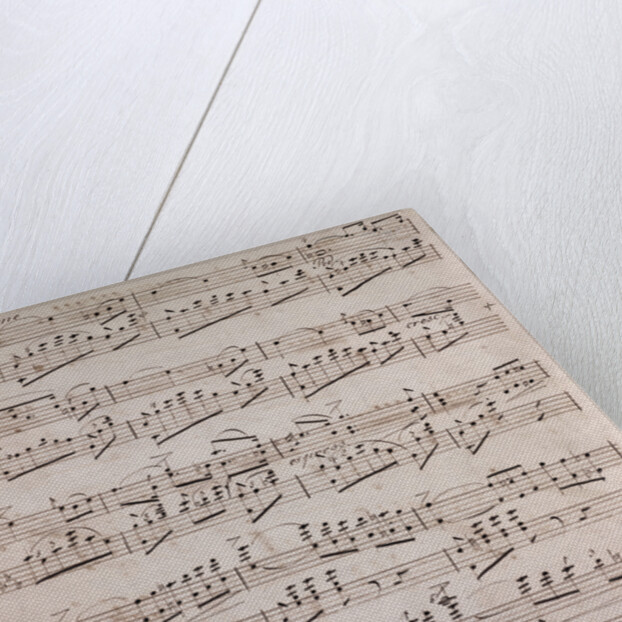 Handwritten sheet music, con passione by Anonymous
