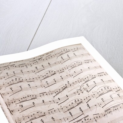 Handwritten sheet music by Anonymous
