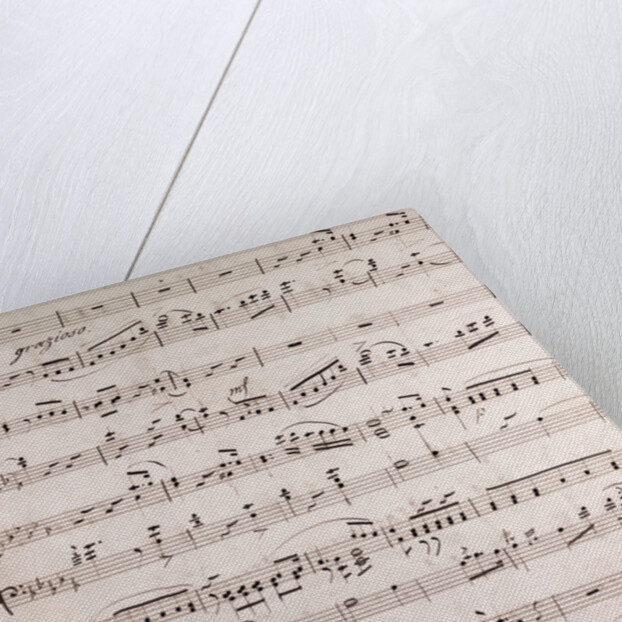 Handwritten sheet music, grazioso by Anonymous