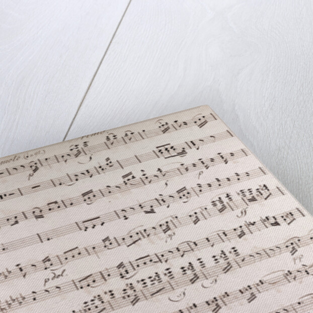 Handwritten sheet music, andante con moto by Anonymous