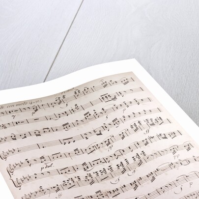 Handwritten sheet music, andante con moto by Anonymous