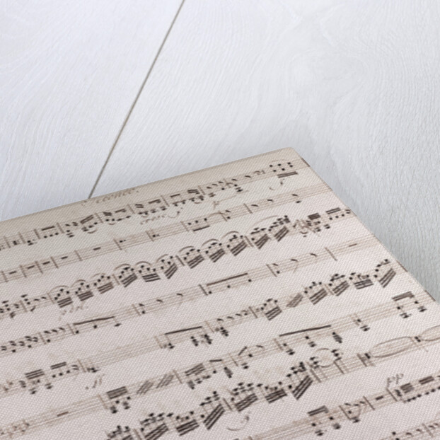 Handwritten sheet music, secondo by Anonymous