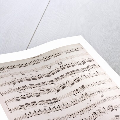 Handwritten sheet music, secondo by Anonymous