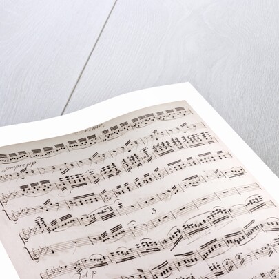 Handwritten sheet music, primo by Anonymous