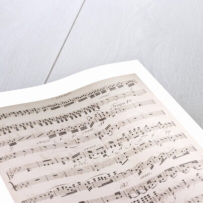 Handwritten sheet music, secondo, tempo by Anonymous