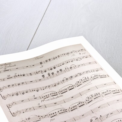 Handwritten sheet music, ouverture poco andante, primo by Anonymous