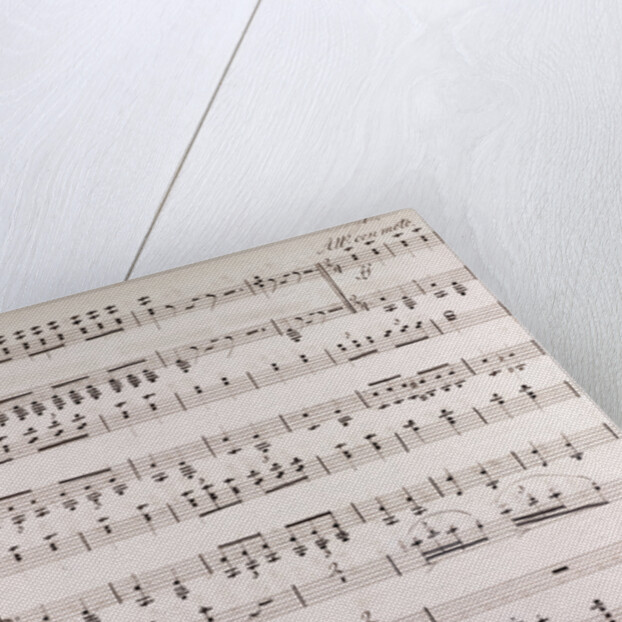 Handwritten sheet music, allegro con moto by Anonymous